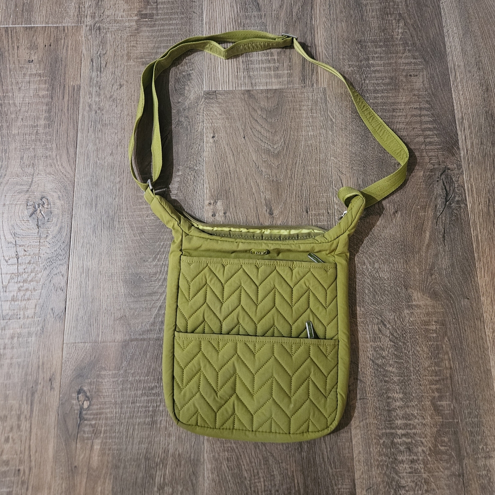 Lug Olive Quilted Crossbody Bag